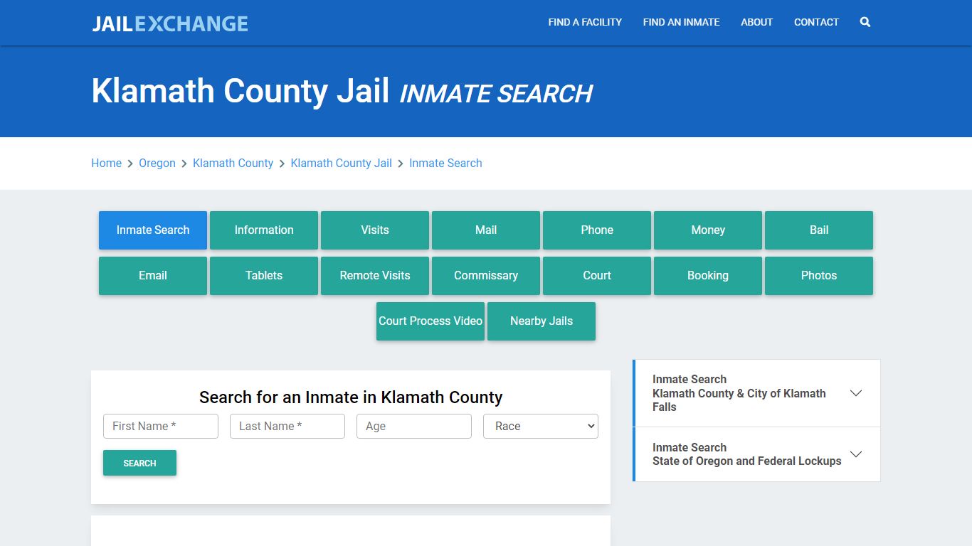 Klamath County Jail, OR Inmate Search: Roster & Mugshots