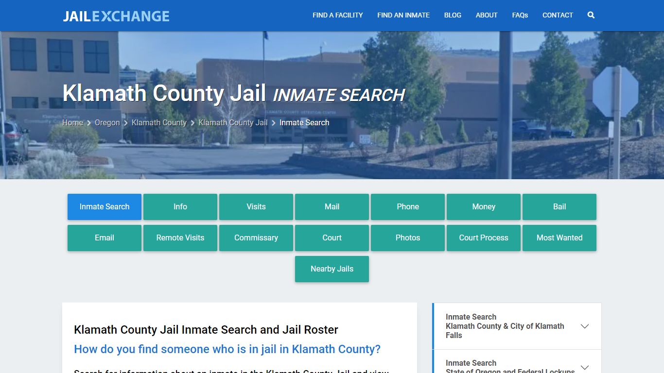 Inmate Search: Roster & Mugshots - Klamath County Jail, OR